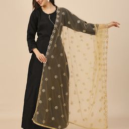 Dupatta Bazaar Embroidered Dupatta with Sequinned-image-54