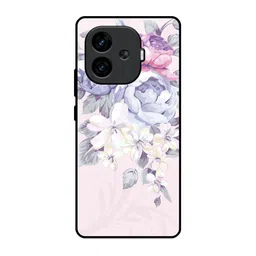 QRIOH Elegant Floral Glass iQOO Neo 10R 5G Back Case-image-8