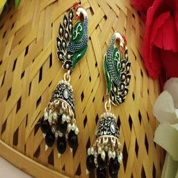 DIVASTRI Contemporary Jhumkas Earrings-image-8
