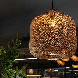 Claymango Cage 2.0 Brown Textured Hanging Pendant Wooden Ceiling Lamp-image-19