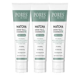 PORES Be Pure Set Of 3 Matcha Green Tea Gel Face Scrub-100ml Each image 2