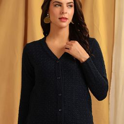 Cayman Women Cable Knit Woollen Cardigan-79