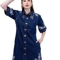COSMIC TRIO Floral A-Line Mini Dress-image-9