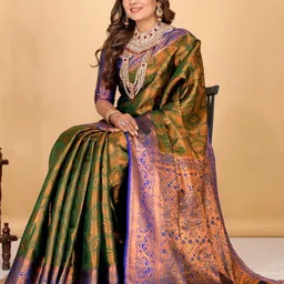 jayant creation Green Art Silk Barasi Sarees-picture-24