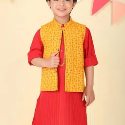 Fabindia Hand Block Printed Cotton Nehru Jacket-picture-2