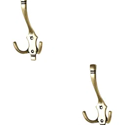 IndianShelf Gold Toned 2 Pieces Brass Modern Door Hangers Wall Hooks-image-86