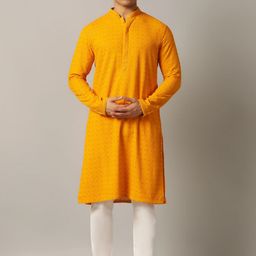 THE KURTA COMPANY Men Quirky Embroidered Kurta-image-18