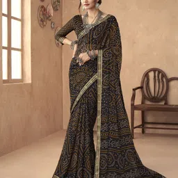 DIVASTRI Bandhani Poly Chiffon Bandhani Saree-picture-28