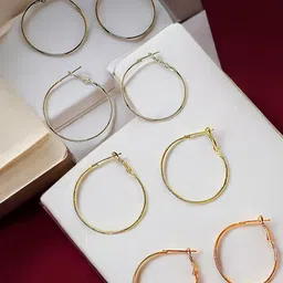 FEMMIBELLA Circular Hoop Earrings-26