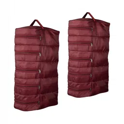 Aura Maroon Set of 2 Regular Shoes Organiser Organisers-11