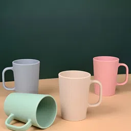 eha Grey & Pink Textured Matte Mugs Set of Cups and Mugs-27