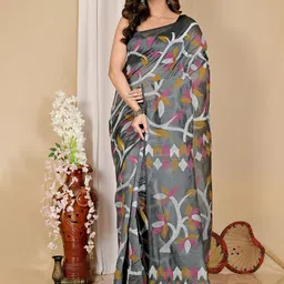 PuJoy Pure Cotton Handloom Taant Saree-picture-39