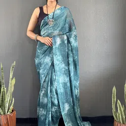 Georgette Tie Dye Ready to Wear Saree-image-95