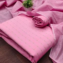 Panzora Geometric Woven Design Zari Jacquard Unstitched Dress Material-picture-16
