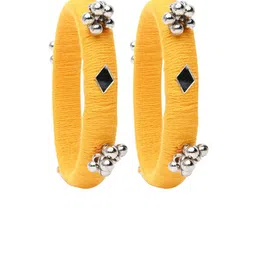 Asthetika Kids Set Of 2 Ghungroo Mirror Thread Bangles image 3
