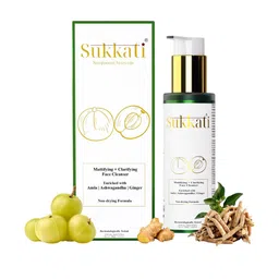 Sukkati Mattifying + Clarifying Face Cleanser Enriched With Amla - 100 ml-22