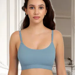 Samvar Blue Cotton Non-Wired Non Padded Minimizer Bra-picture-37