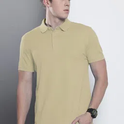 SZN Men Solid Polo Collar Regular Fit T-shirt-image-23