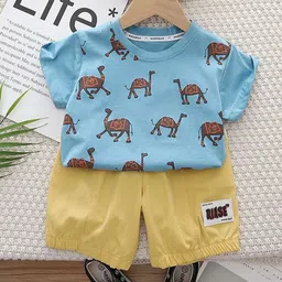 StyleCast x Revolte Boys Printed Round Neck T-Shirt With Shorts-32