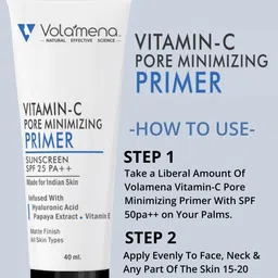 Volamena Vitamin C Pore minimizing Matter Primer Sunscreen With SPF 25 ++- 40 ml image 3