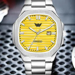 Abrexo Men Printed Dial & Stainless Steel Bracelet Style Straps Analogue Watch-picture-16