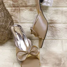 Commander Shoes Embellished Party Block Mules with Bows-48