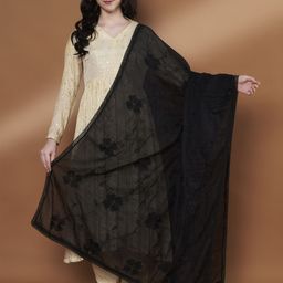 Zamour Embroidered Pure Cotton Dupatta with Thread Work-image-65