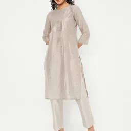 max Women Geometric Embroidered Sequinned Kurta-picture-27