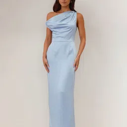 bebe Solid One Shoulder Maxi Dress-picture-37
