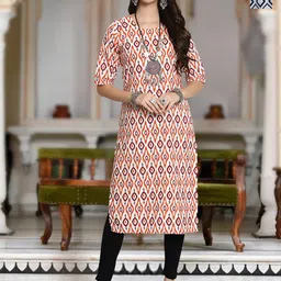 Moda Rapido Selection Of 2 Geometric Printed Round Neck Straight Kurta-image-36