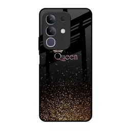 QRIOH Women I Am The Queen Printed Vivo T4x 5G Glass Back Case Mobile Accessories-picture-20