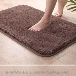 IVAZA Brown Microfibre 1400 GSM Bath Rugs-picture-4