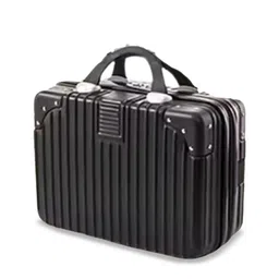 PYB Comrade Textured Large Hard-Sided Trolley Bag With Vanity Bag image 4