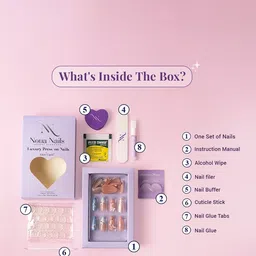 GLOW CUPID Set Of 24 Glossy Finish Reusable Press On Nails - Sparkling-Rose-Gold image 3