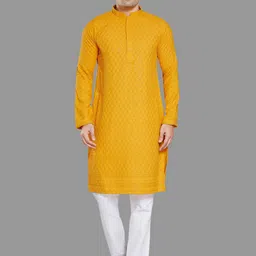 DIVISIVE Men Embroidered Regular Sequinned Kurta with Pyjamas-image-1