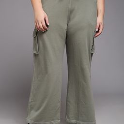MKH Women Cotton Mid- Rise Cargos Trousers-picture-49