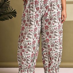 theRebelinme Women Floral Printed High-Rise Easy Wash Trousers-picture-20