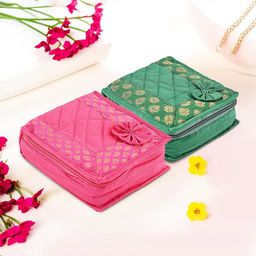 Kuber Industries Pink Set of 2 Regular Jewellery Organiser Organisers-73