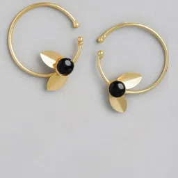Anouk Gold Plated Artificial Stones Studded Circular Studs image 4