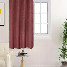 Saral Home Maroon Room Darkening Window Curtain-image-59