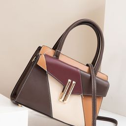 Diva Dale Women Colourblocked Structured Satchel Bag-image-33
