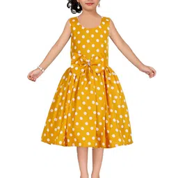 Wish little Girls Polka Dot Printed Fit and Flare Dress-image-44