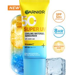 Garnier Super UV Cooling Water Gel Sunscreen 8Hr Freshness No White Cast SPF50 PA++++ 60ml-32