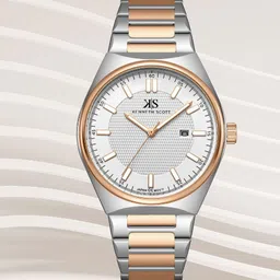 KENNETH SCOTT Men Dial & Stainless Steel Bracelet Style Straps Analogue Watch K24016-KBKW-image-79