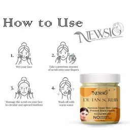 Newsio Set Of 4 De-Tan Face Scrub With Milk-100g Each image 4