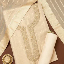 Soch Geometric Embroidered Sequinned Unstitched Dress Material-image-22
