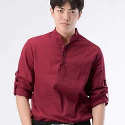 AMRIT TOP WEAR Men Solid Daily Cotton Straight Kurta-picture-8