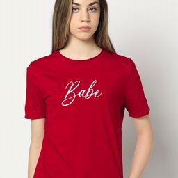 Moda Rapido Women Typography Printed Round Neck Cotton T-shirt-picture-39