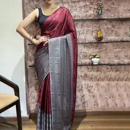 KALINI Striped Pure Chiffon Ready to Wear Saree-image-74