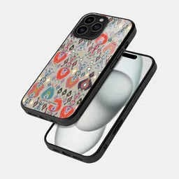 macmerise Geometric Printed iPhone 16 Pro Max Bumper Case Mobile Accessories-49